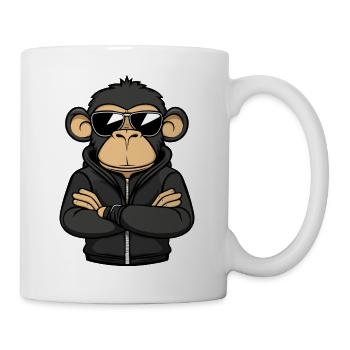Affe Comic - Tasse - Weiß - Rechts