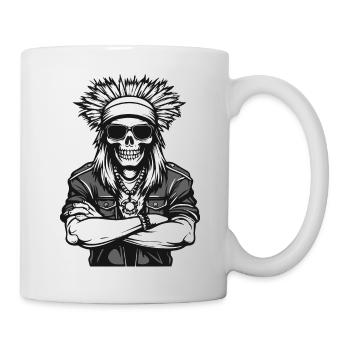 Crâne Apache Indien - Mug blanc - blanc - Droite