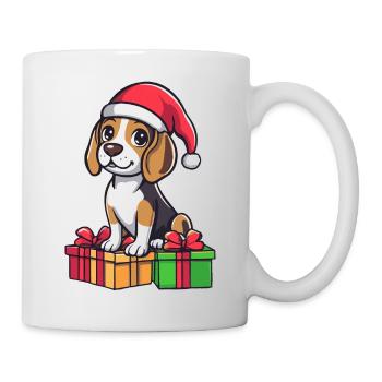 Beagle Hund Weihnachten Geschenke - Tasse - Weiß - Rechts