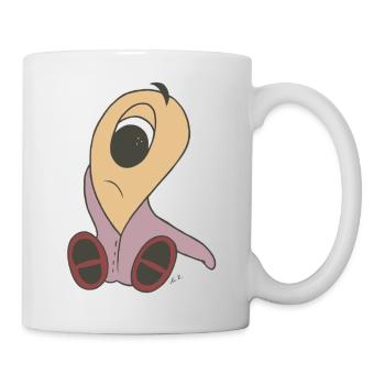Sweet sad baby alien looking for mom - Mug - white - Right