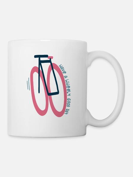 have a wheely good day pink - Mug - white