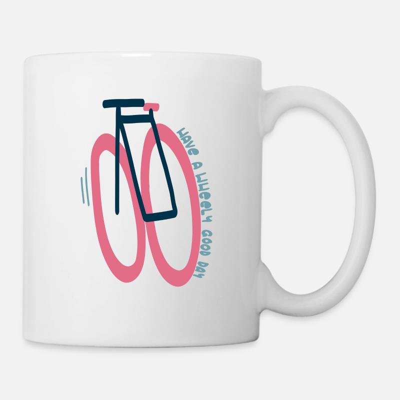 have a wheely good day pink - Mug - white