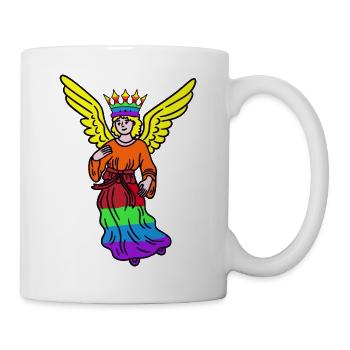 LGBT Regenbogen Engel Gay Pride Christmas Xmas - Tasse - Weiß - Rechts