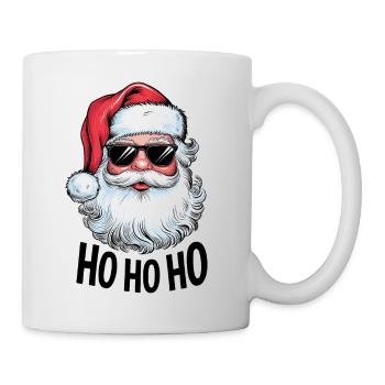Weihnachtsmann Ho Ho Ho Sonnenbrille cool lustig - Tasse - Weiß - Rechts