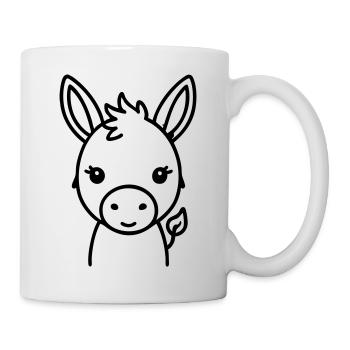 Âne âne - Mug blanc - blanc - Droite