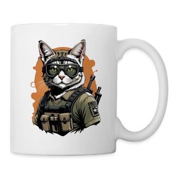 Chat Airsoft Chat Chat Jouant Airsoft Cadeau Militaire - Mug blanc - blanc - Droite
