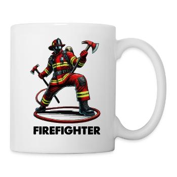 Firefighter Feuerwehr - Tasse - Weiß - Rechts