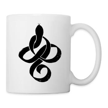 Schlangenmuster - Tasse - Weiß - Rechts