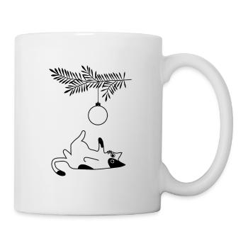 Playfull XMAS Cat - Mug - white - Right