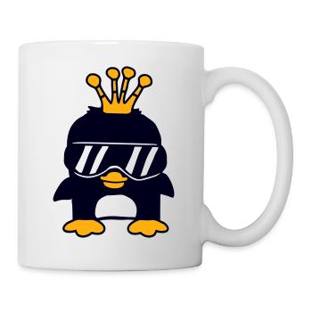 Crown Penguin King Queen Prince Princess Small - Mug - white - Right