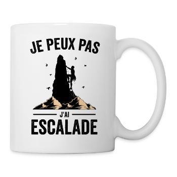 auf einen Felsen klettern Ich kann nicht Ich bin geklettert - Tasse - Weiß - Rechts