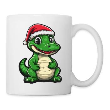 Noël de l’alligator - Mug blanc - blanc - Droite
