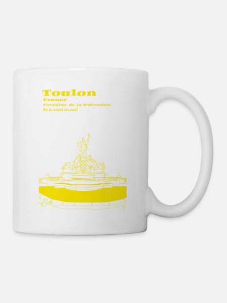 Toulon et sa fontaine - Mug blanc - blanc