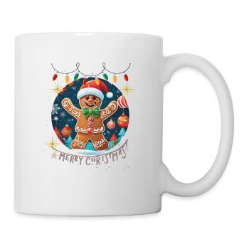 gingerbread man merry christmas christmas gift - Mug - white - Right