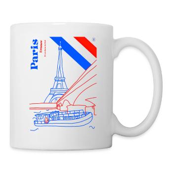 Paris et sa dame de fer - Mug blanc - blanc - Droite