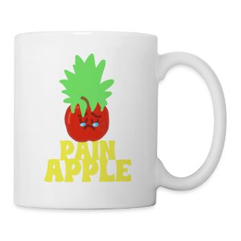 Ananas Schmerz Apfel - Tasse - Weiß - Rechts