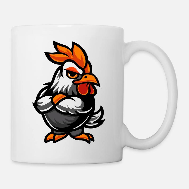 Huhn Comic - Tasse - Weiß