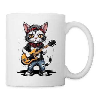 Cat Rocker Cat HardRock Gift - Mug blanc - blanc - Droite