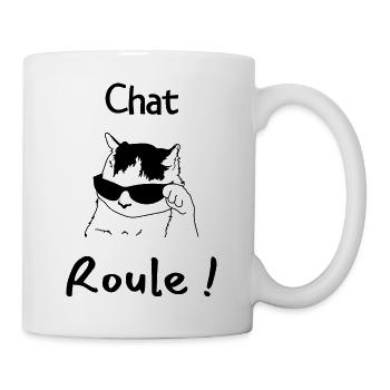 Rolling cat - humorous gift it rolls - Mug - white - Right