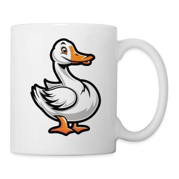 Gans Comic - Tasse - Weiß - Rechts