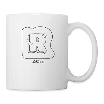Chemise de coloriage : Lettre R - Concevez votre nom - Mug blanc - blanc - Droite