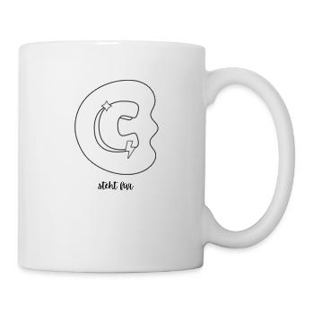 Chemise de coloriage : Lettre C – Concevez votre nom - Mug blanc - blanc - Droite