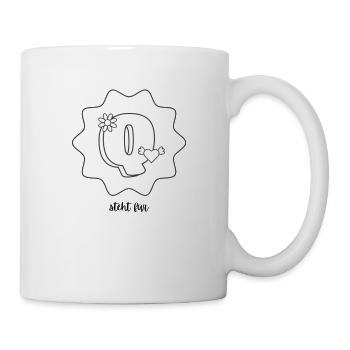 Chemise de coloriage : Lettre Q – Concevez votre nom - Mug blanc - blanc - Droite