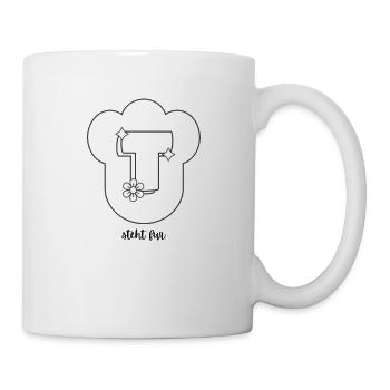 Chemise de coloriage : Lettre T - Concevez votre nom - Mug blanc - blanc - Droite