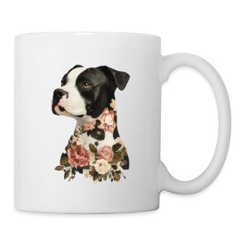 romantic illustration american staffordshire te - Mug - white - Right