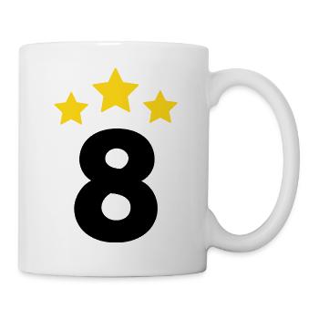 8 Year Star - 8th Anniversary Gift - Mug - white - Right