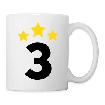 3 Year Star - 3rd Anniversary Gift - Mug - white - Right