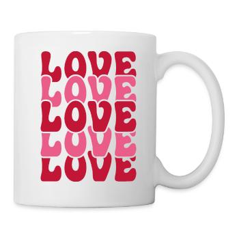 Liebe Liebe Liebe Liebe - Tasse - Weiß - Rechts