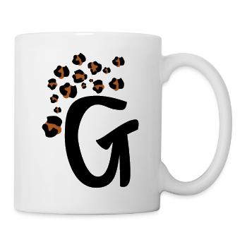 Lettre g motifs léopard - Mug blanc - blanc - Droite