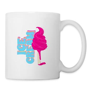 Unwirkliche Eiscreme-Sommerstimmung - Tasse - Weiß - Rechts