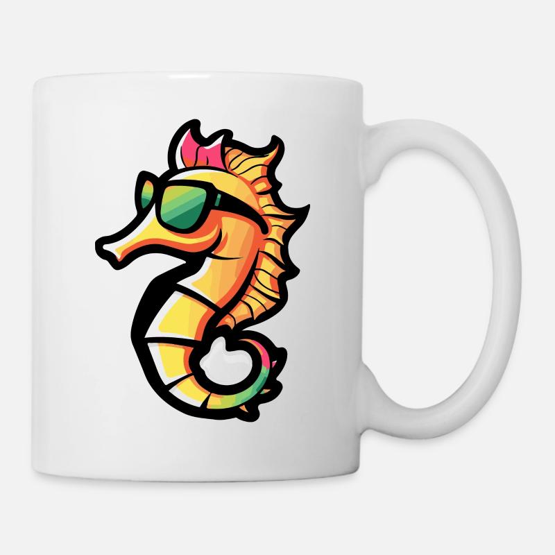 Seepferd Tier - Tasse - Weiß