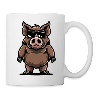 pig animal wild boar - Mug - white - Right