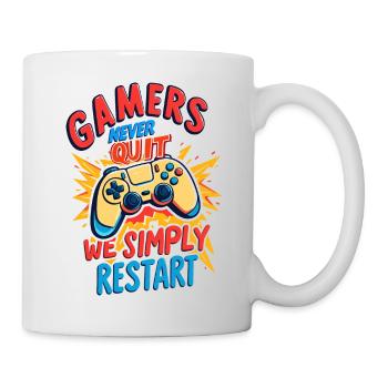 Gamers Never Quit - Mug - white - Right