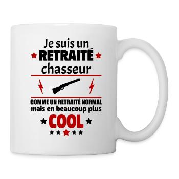 Je suis un retraité chasseur plus cool, retraite - Mug blanc - blanc - Droite