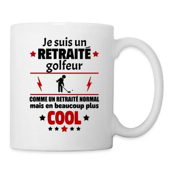 Je suis un retraité golfeur plus cool, retraite - Mug blanc - blanc - Droite
