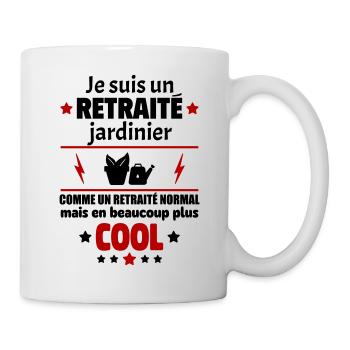Je suis un retraité jardinier plus cool, retraite - Mug blanc - blanc - Droite