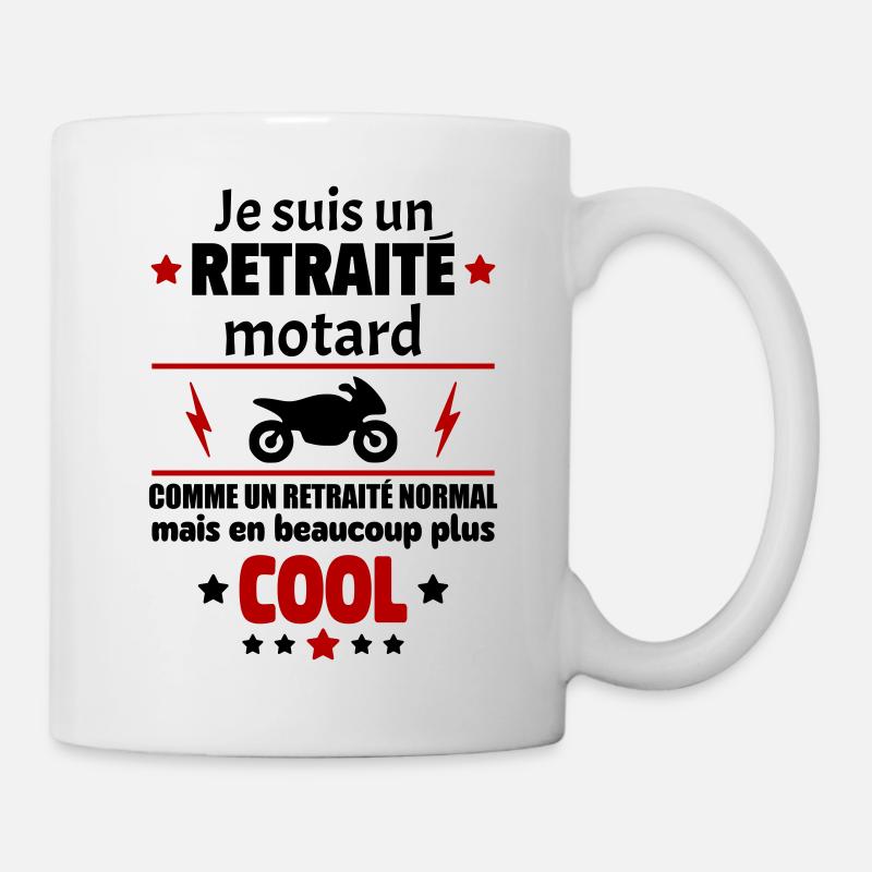 Un retraité motard plus cool, retraite,Moto - Mug blanc - blanc