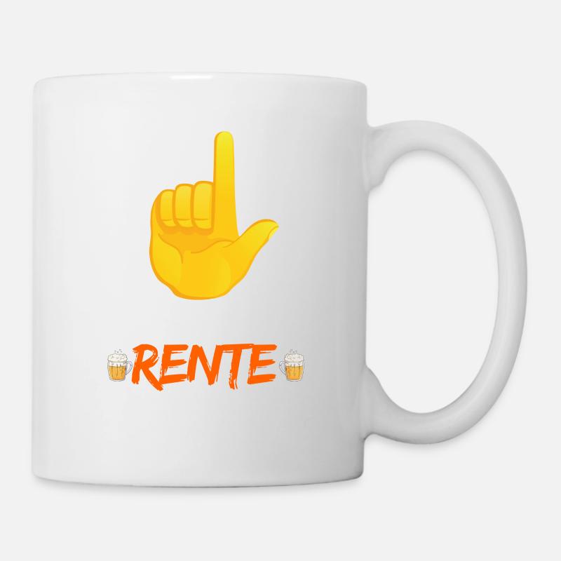 DER HIER IST IN RENTE - Tasse - Weiß