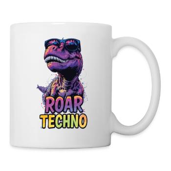 T-Rex - Roar TECHNO - Tasse - Weiß - Rechts