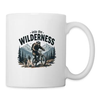 into the Wilderness - Grizzly on bike - Tasse - Weiß - Rechts