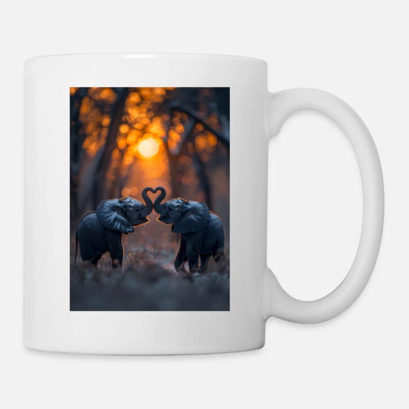 Elephant Love - Mug - white