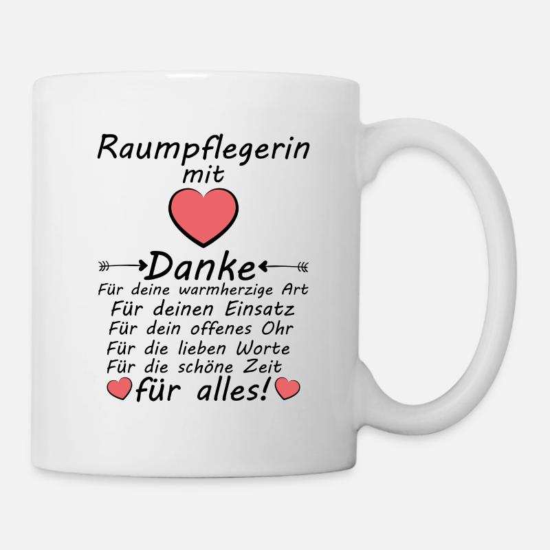 Danke an Raumpflegerin Abschied Weihnachten - Tasse - Weiß