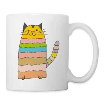 Cat curls - Mug - white - Right