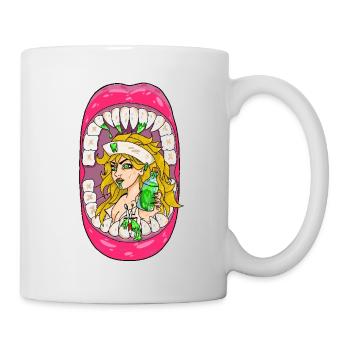 Zahnarzt Geschenkidee Zahnärztin Motiv - Tasse - Weiß - Rechts
