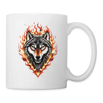Wolf and Flames - Mug - white - Right