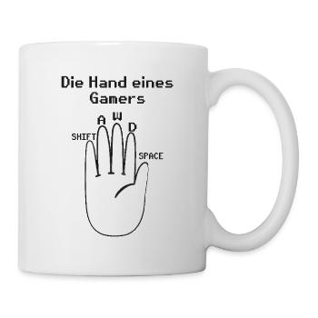 Die Hand eines Gamers - Tasse - Weiß - Rechts